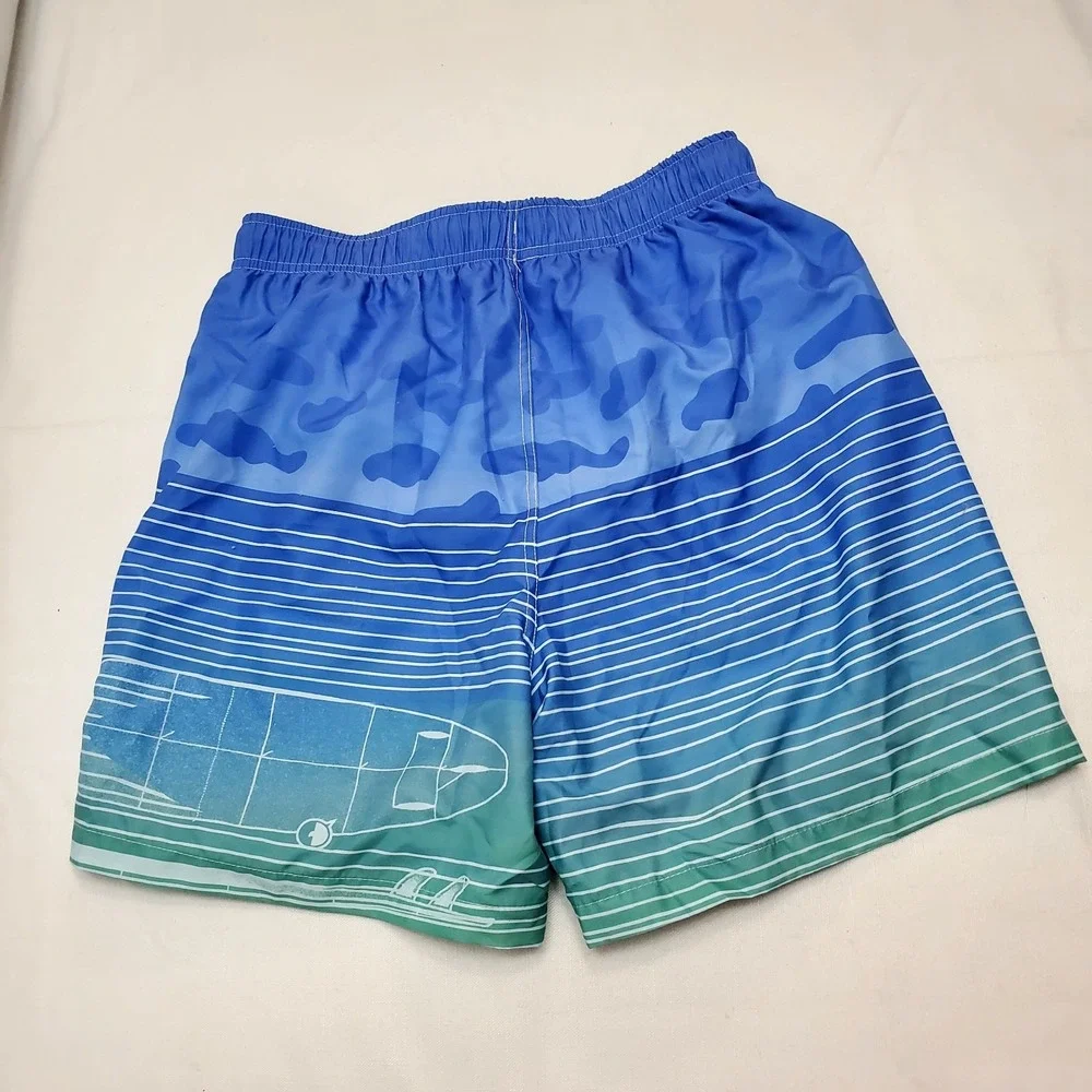 2 Pairs ● SHEIN Men's Striped With‎ Drawstring Swim Shorts/Trunks ● Size Small